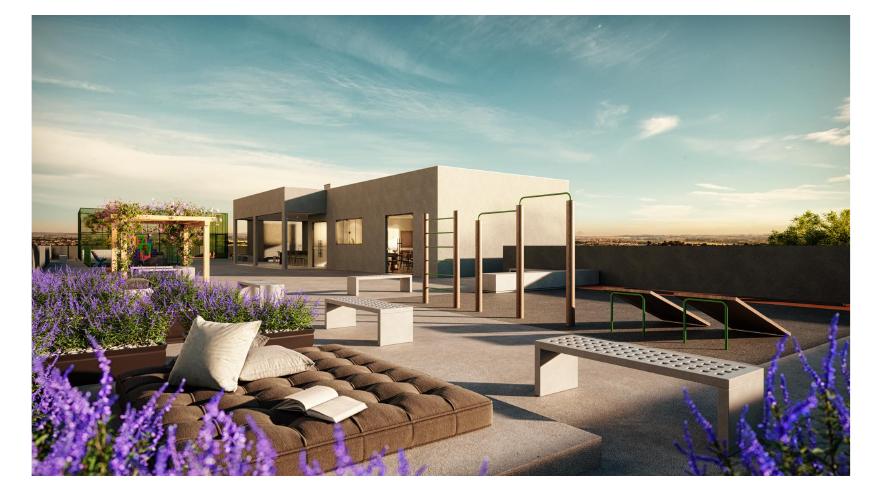 Espaço zen e área funcional do Residencial Le Ciel