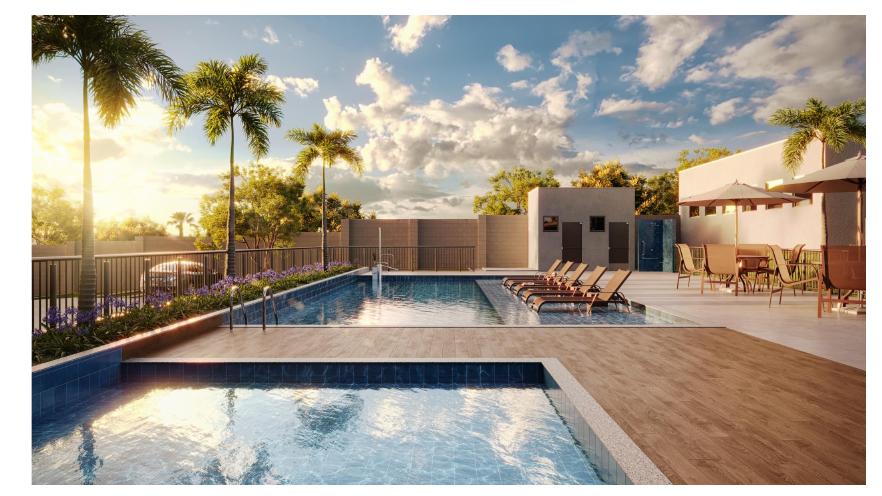 Piscina adulto e infantil do Residencial Le Ciel