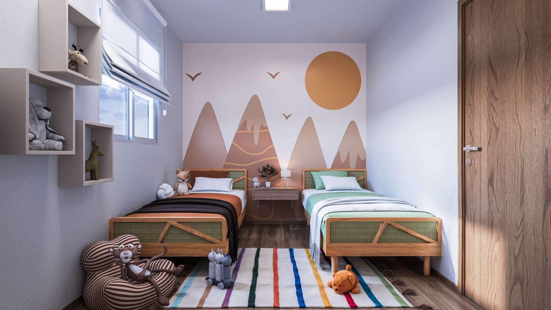 Quarto infantil decorado do Residencial Lancelot