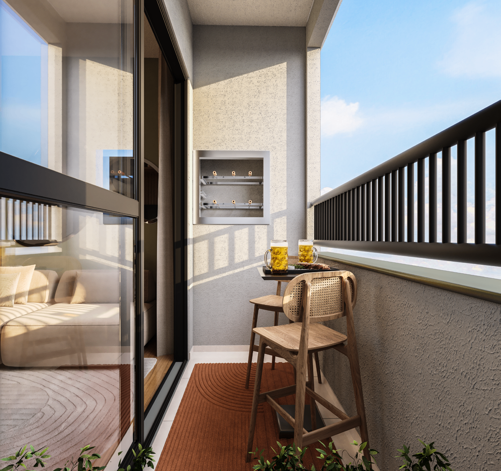 Sacada do Residencial Linz