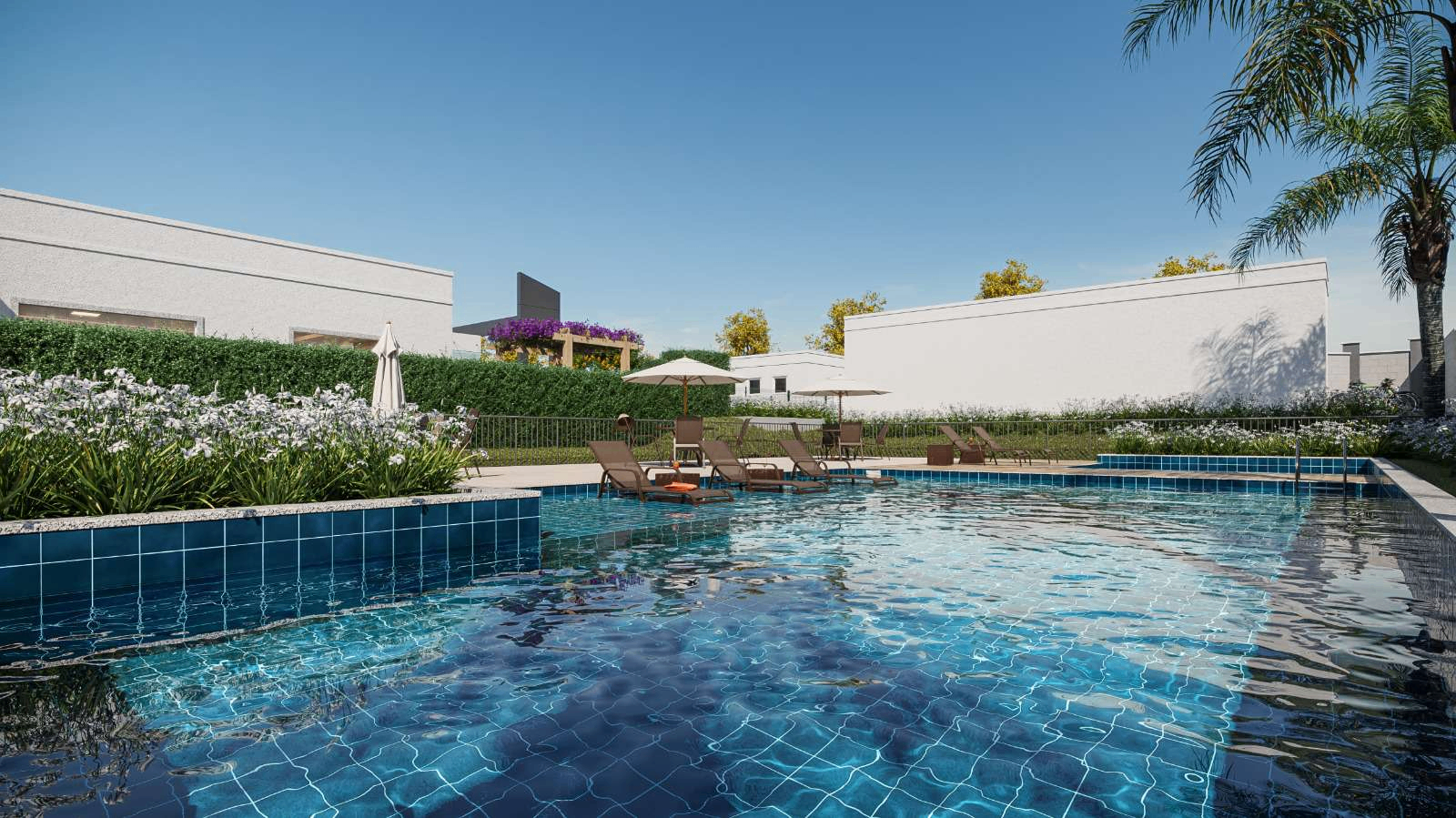 Piscina adulto e infantil do Residencial La Roche