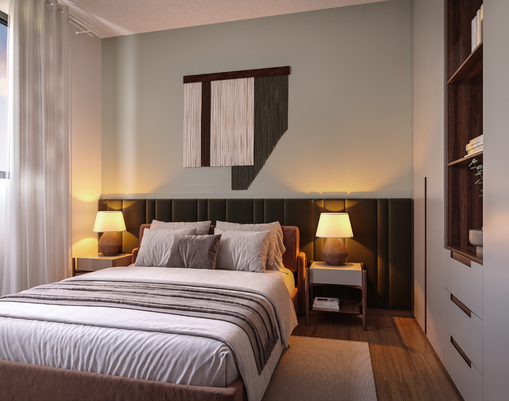 Quarto casal do Residencial Linz